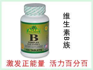 美国ALFA B-Complex 谷物提取物营养片 100粒